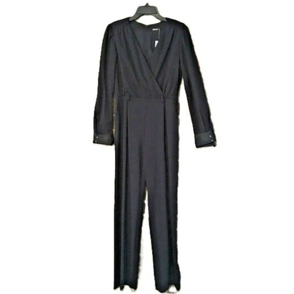 NWOT J. McLaughlin Black Jazz Jumpsuit Pockets Size 6 Pockets Back Zip $328 MSRP - Picture 3 of 13